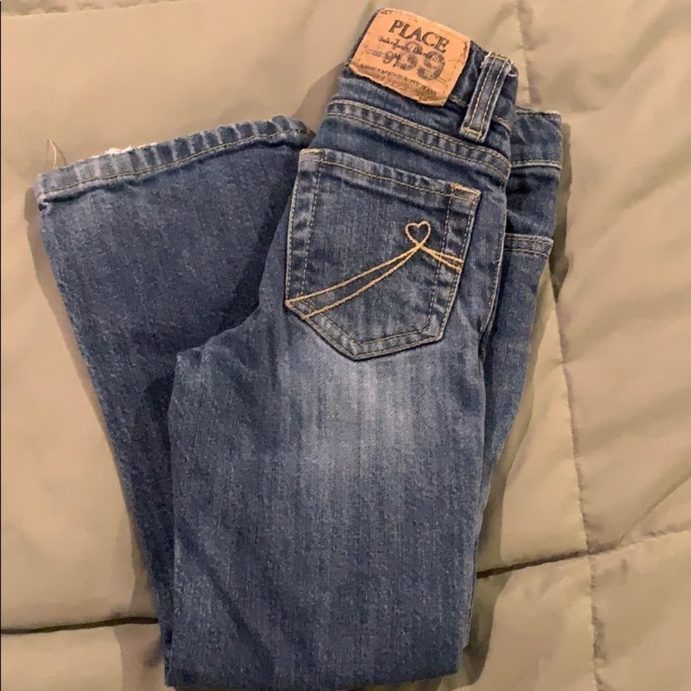 Place for girls boot cut stretch size 4. Adj waist
